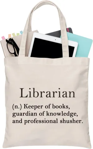 BDPWSS Librarian Tote Bag For Women Librarian Gift Librarian Appreciation Gift Librarian Definition Gift