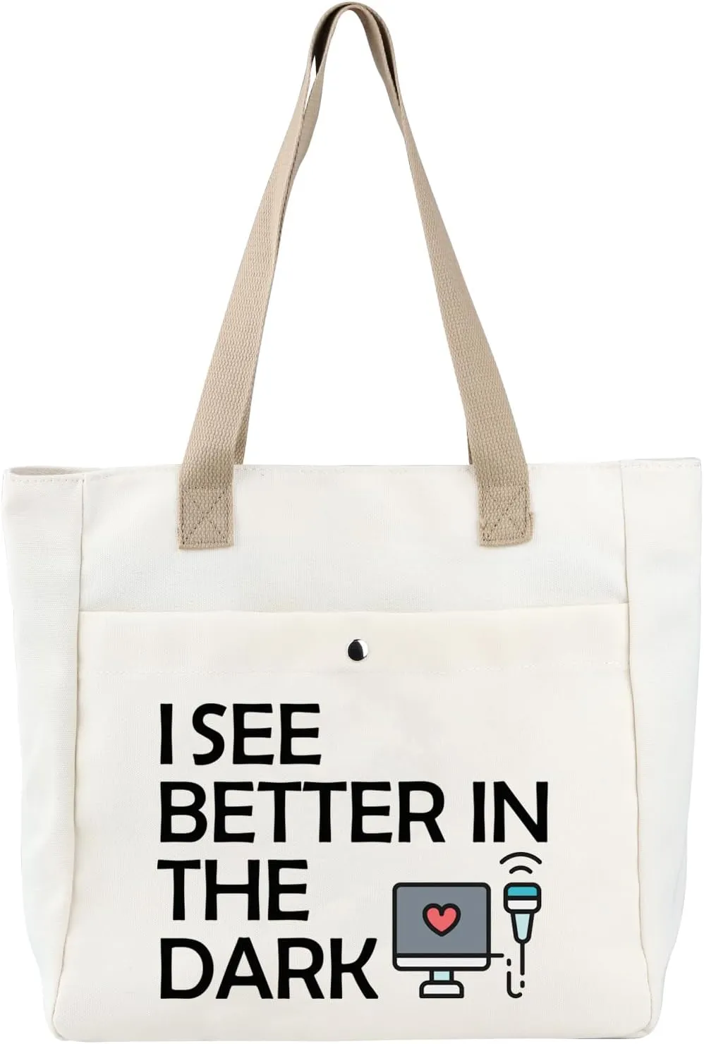 BDPWSS Sonographer Tote Bag Ultrasound Technician Gift Sonography Tech Gift Radiologist Gift I See Better In The Dark Gift