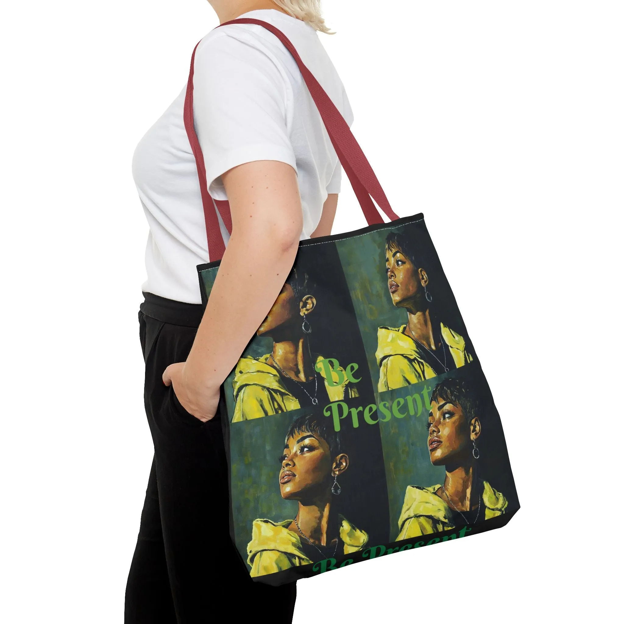 Be Present Tote Bag (AOP) #T13