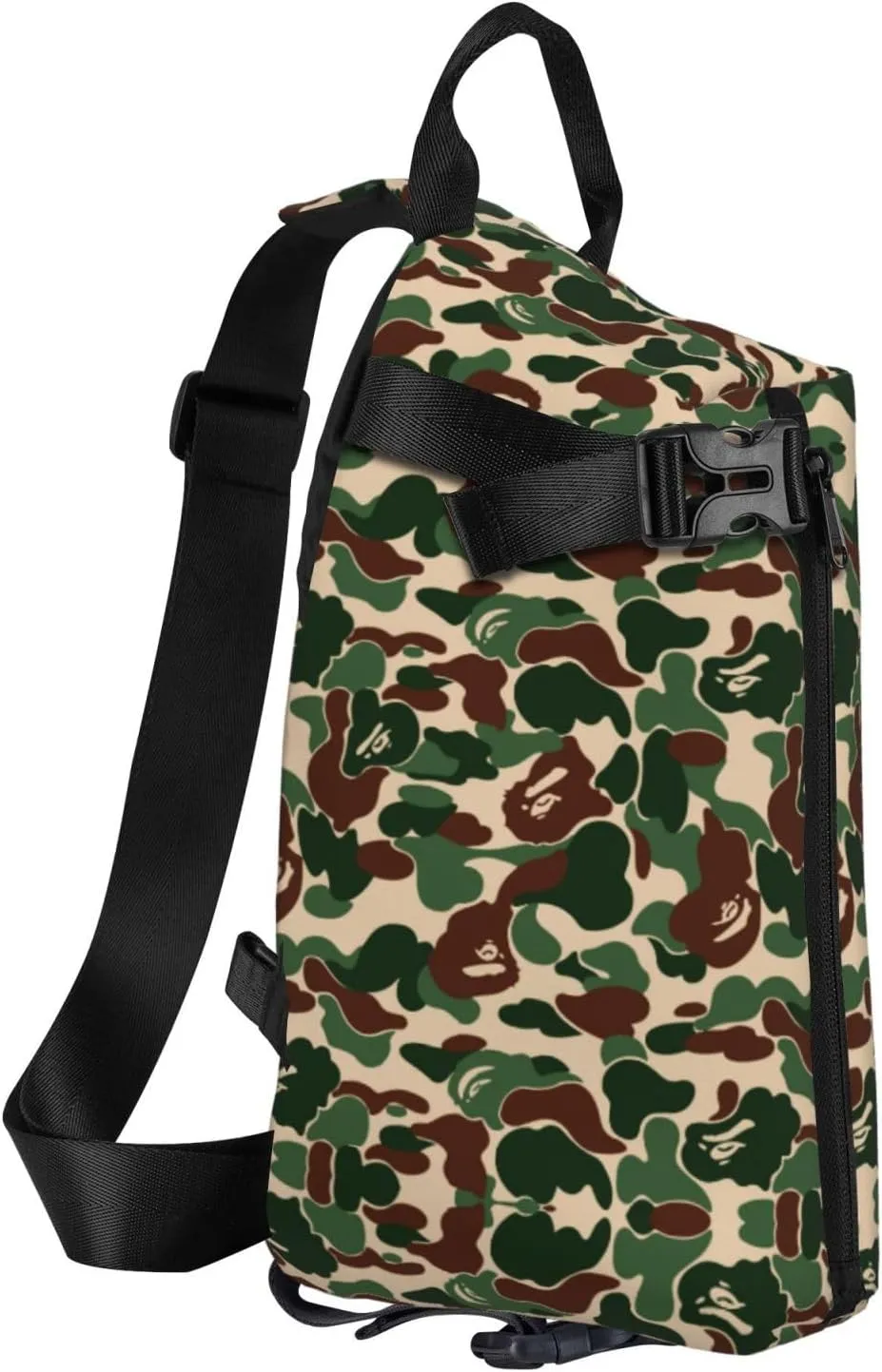 Beautiful Rainbow Colors Mermaid Print Lightweight Adjustable Crossbody Backpack Daypack For Men,Women Sling Bag