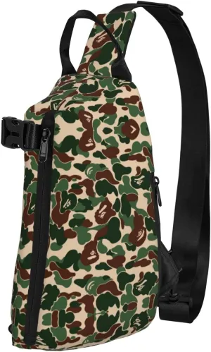 Beautiful Rainbow Colors Mermaid Print Lightweight Adjustable Crossbody Backpack Daypack For Men,Women Sling Bag