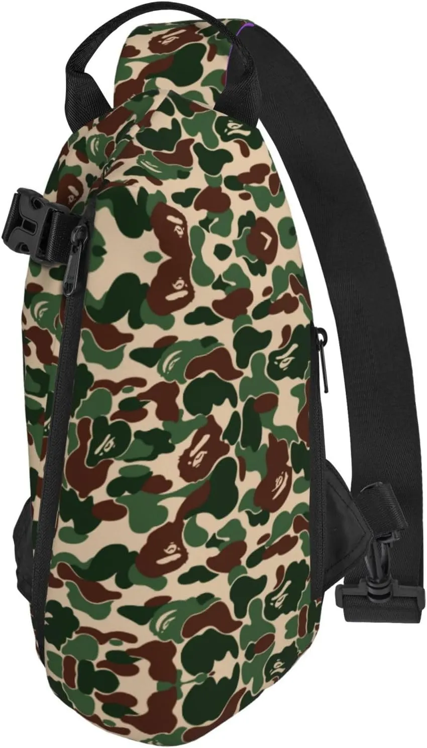 Beautiful Rainbow Colors Mermaid Print Lightweight Adjustable Crossbody Backpack Daypack For Men,Women Sling Bag