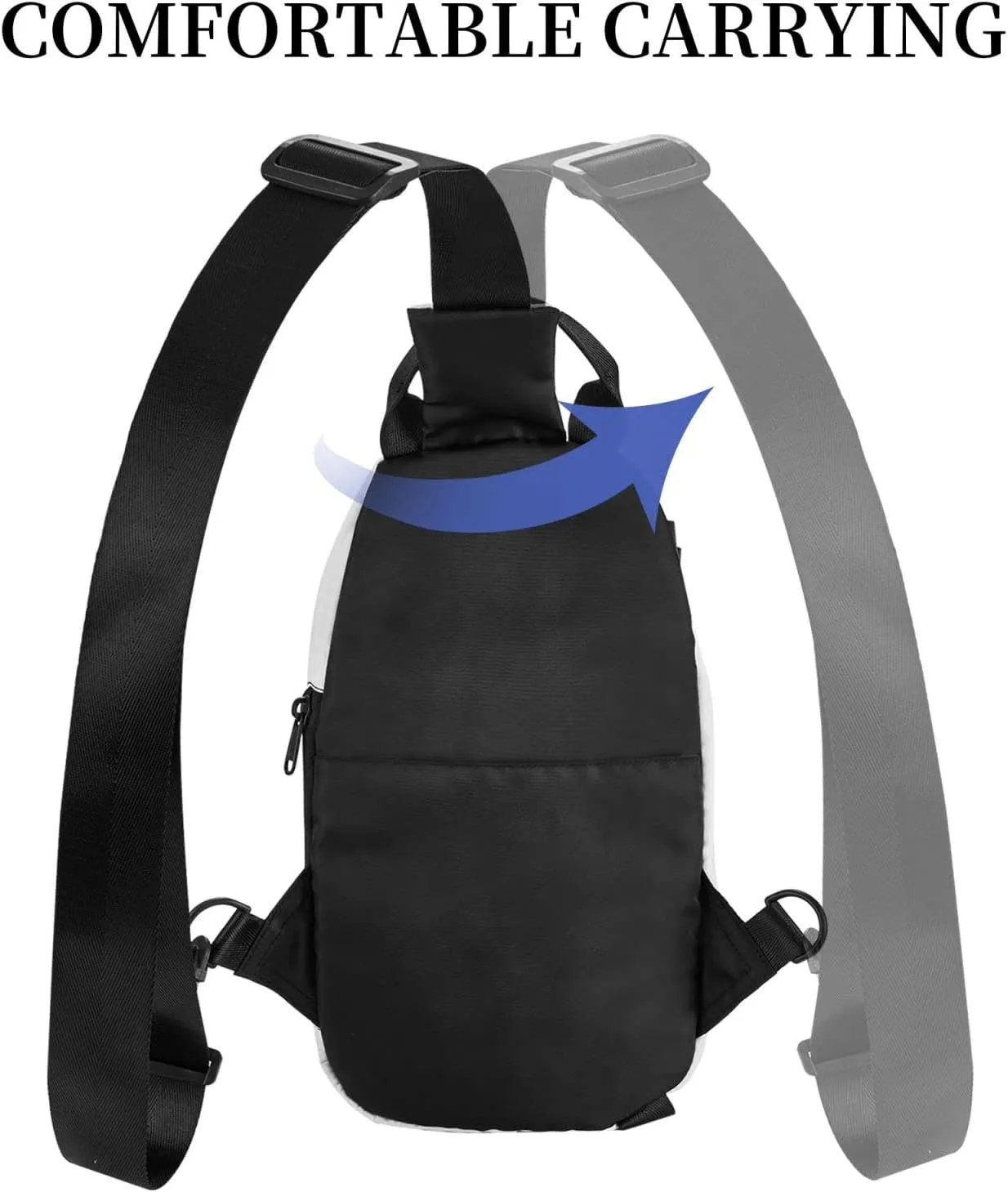 Beautiful Rainbow Colors Mermaid Print Lightweight Adjustable Crossbody Backpack Daypack For Men,Women Sling Bag