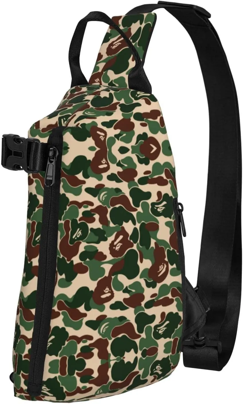 Beautiful Rainbow Colors Mermaid Print Lightweight Adjustable Crossbody Backpack Daypack For Men,Women Sling Bag