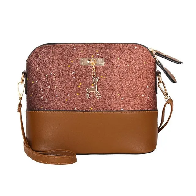 Best Fashion Women Leather Splice Handbag Shoulder Bag