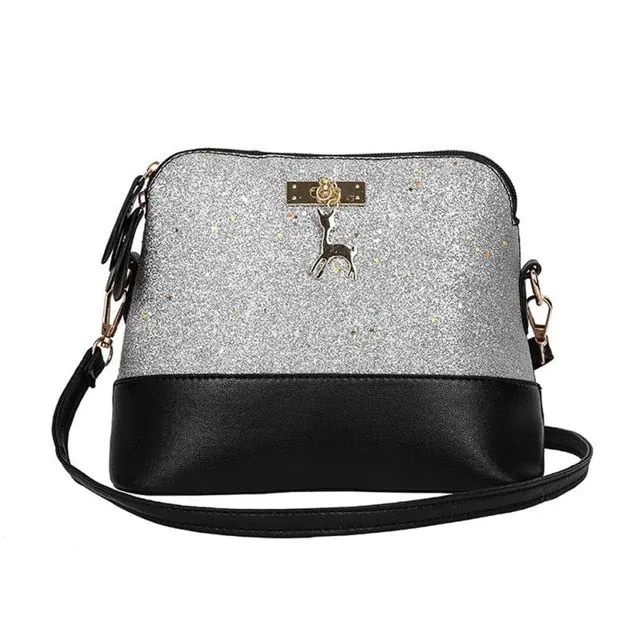 Best Fashion Women Leather Splice Handbag Shoulder Bag