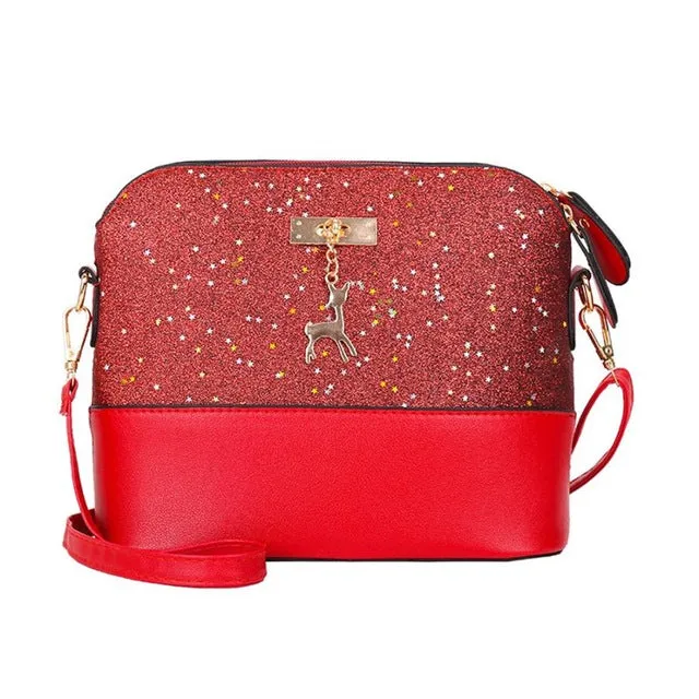 Best Fashion Women Leather Splice Handbag Shoulder Bag