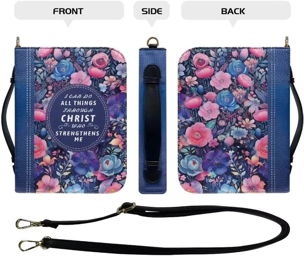 Bible Cover Case Bible Covers Carrying Bible Case Durable Multipurpose Handbag with Detachable Strap for Women Men