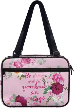 Bible Covers for Women Book Protector with Shoulder Strap Zip Church Bags Soft Bible Pouch