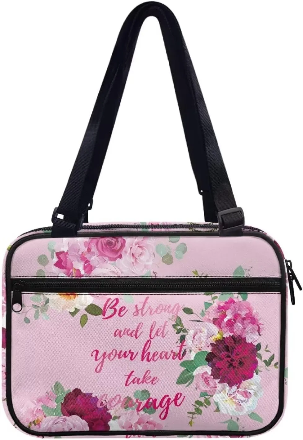 Bible Covers for Women Book Protector with Shoulder Strap Zip Church Bags Soft Bible Pouch