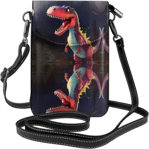 big-mouthed dinosaur Women's crossbody bag, crossbody phone bag, tassel wallet with shoulder strap, best gift for women.