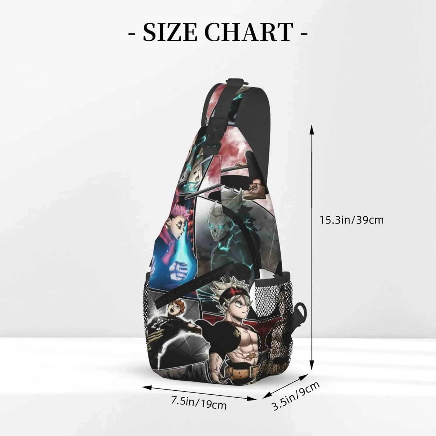 Bl-ack Clover Crossbody Bag Sling Shoulder Bag for Outdoor Travel Sports Camping Hiking Shoulder Bags