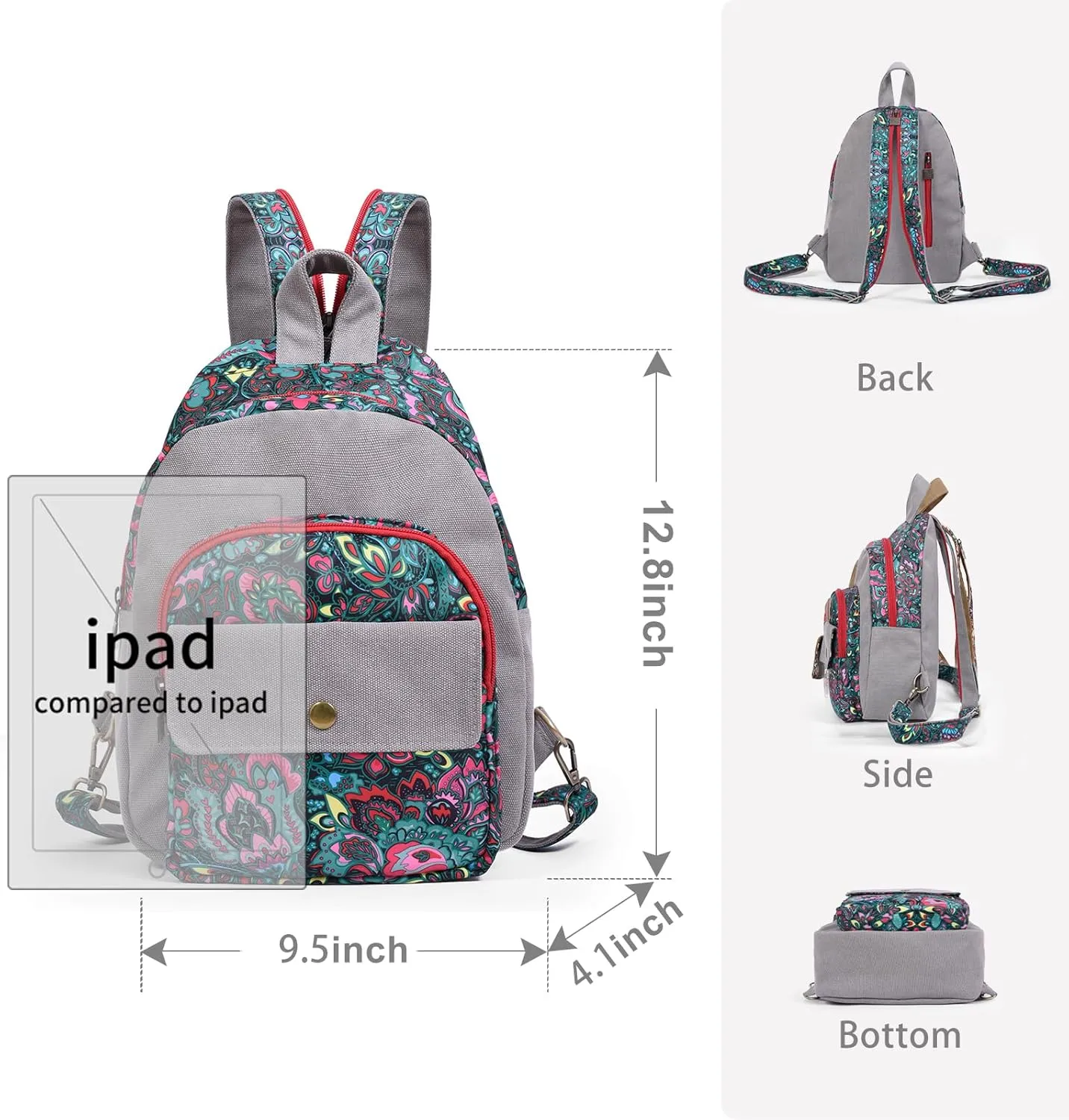 Black Butterfly Premium Backpack for Women, Crossbody Sling Backpack Sling Bag, Travel Hiking Chest Bag Daypack (Green)