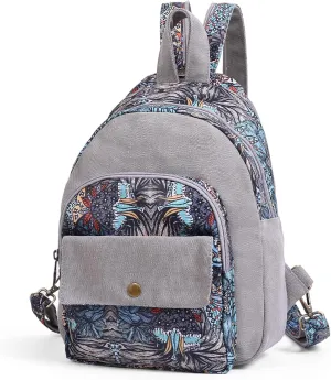 Black Butterfly Premium Backpack for Women, Crossbody Sling Backpack Sling Bag, Travel Hiking Chest Bag Daypack (Light Gray)
