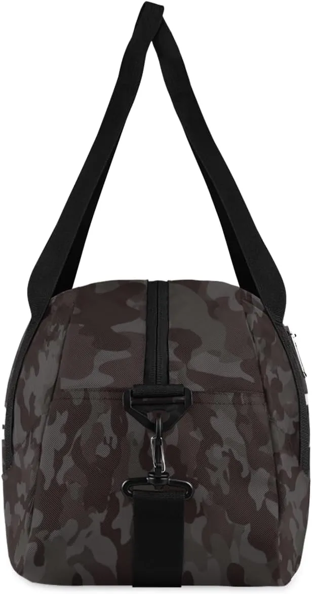 Black Camouflage Custom Name Kids Duffel Bags Personalized Customized Gifts Sports Gym Bag Girls Dance Bag Overnight Weekender Sleepover Carry On Travel Tote Bag for Boys Girls