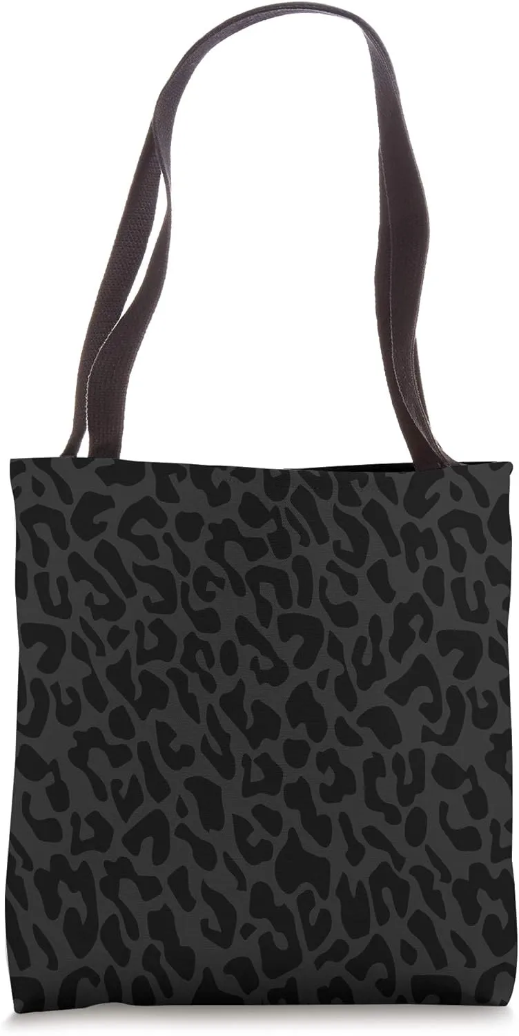 black leopard print Tote Bag