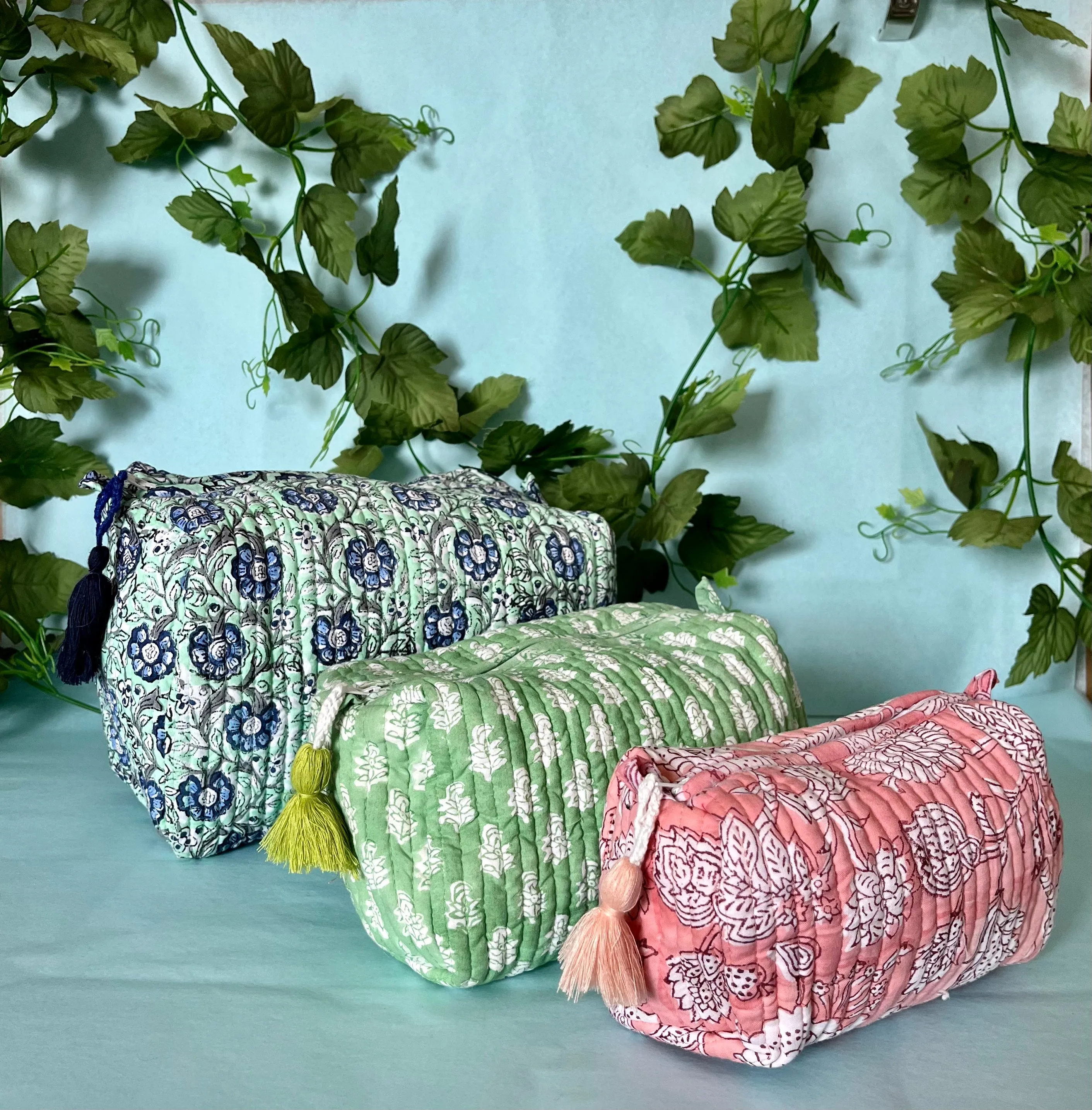Block Print Toiletries Bag Medium