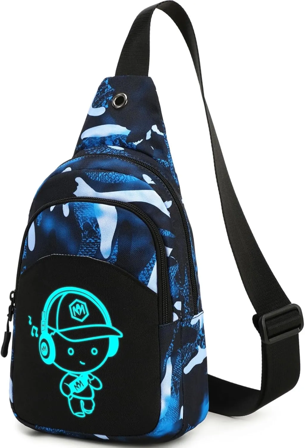 Bluboon Small Sling Bag Crossbody Bags Camouflage Fanny Packs Chest Bag Travel Chest Bag Gifts for Boys