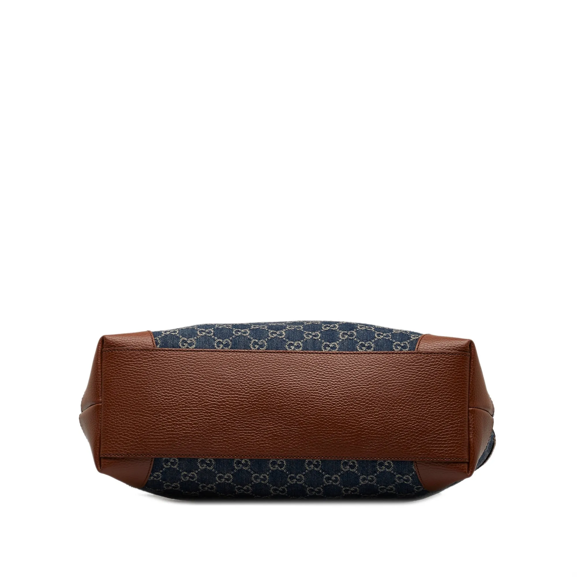 Blue Gucci Medium GG Denim Ophidia Shopping Tote