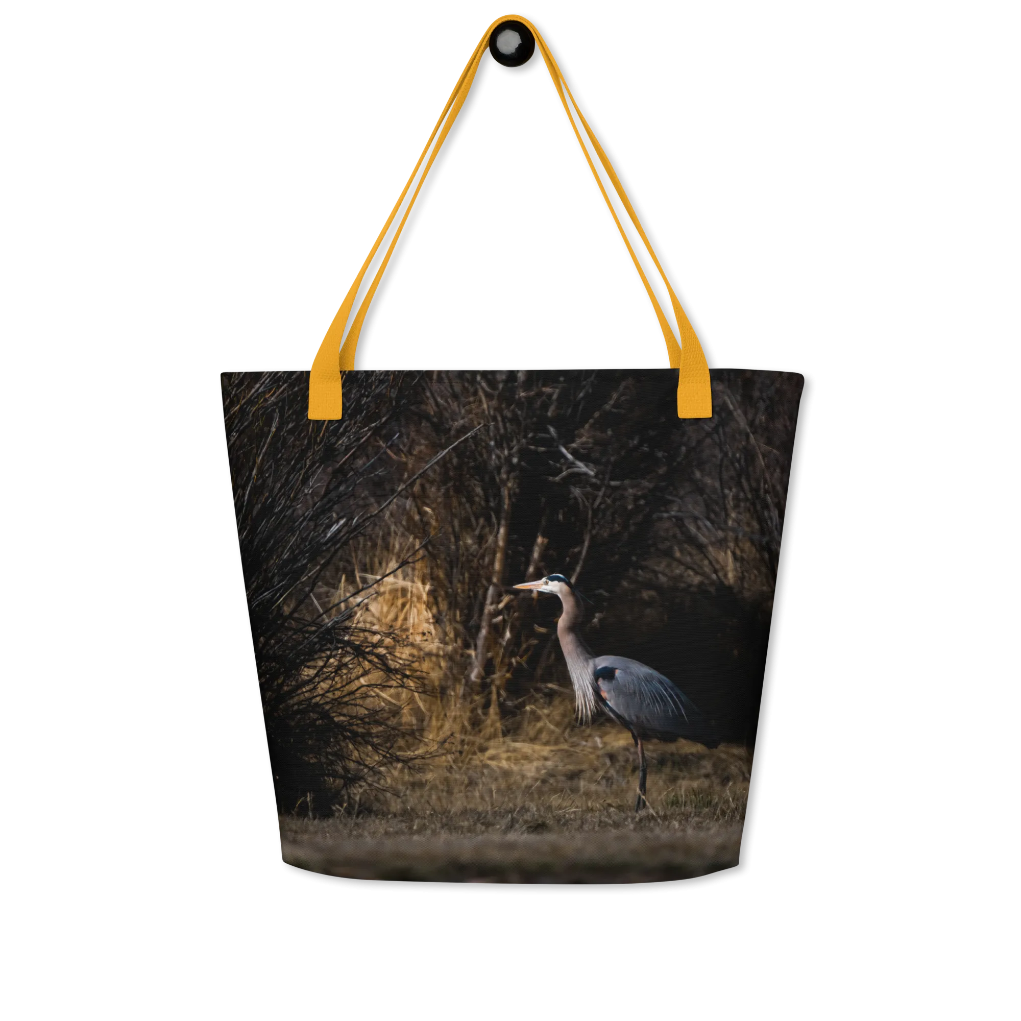 Blue Heron All-Over Print Large Tote Bag