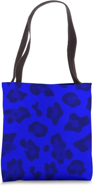 blue leopard print cheetah ocelot cobalt Tote Bag