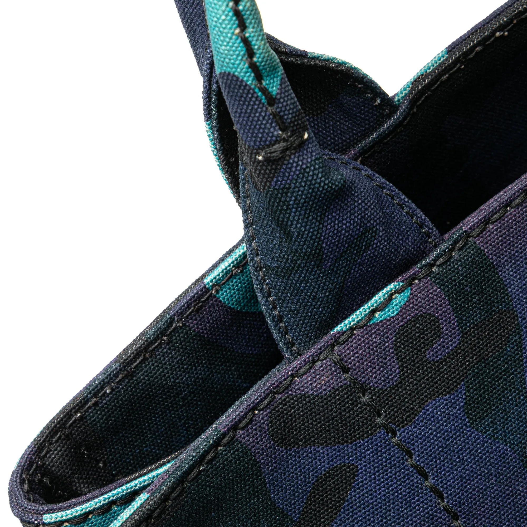 Blue Prada Canvas Camouflage Canapa Logo Satchel