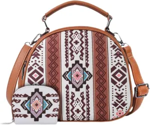 Bohemian Pattern Handbag for Women Canvas Portable Shoulder Bag for Beach