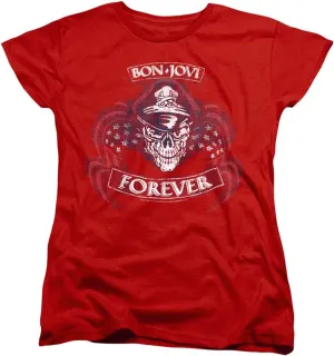 Bon Jovi Forever Skull Women's T Shirt
