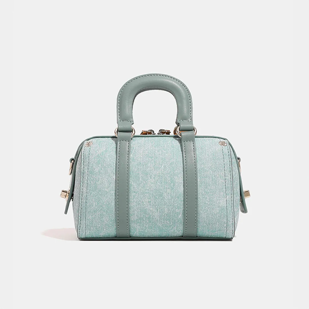 Boston Denim Leather Crossbody Bag