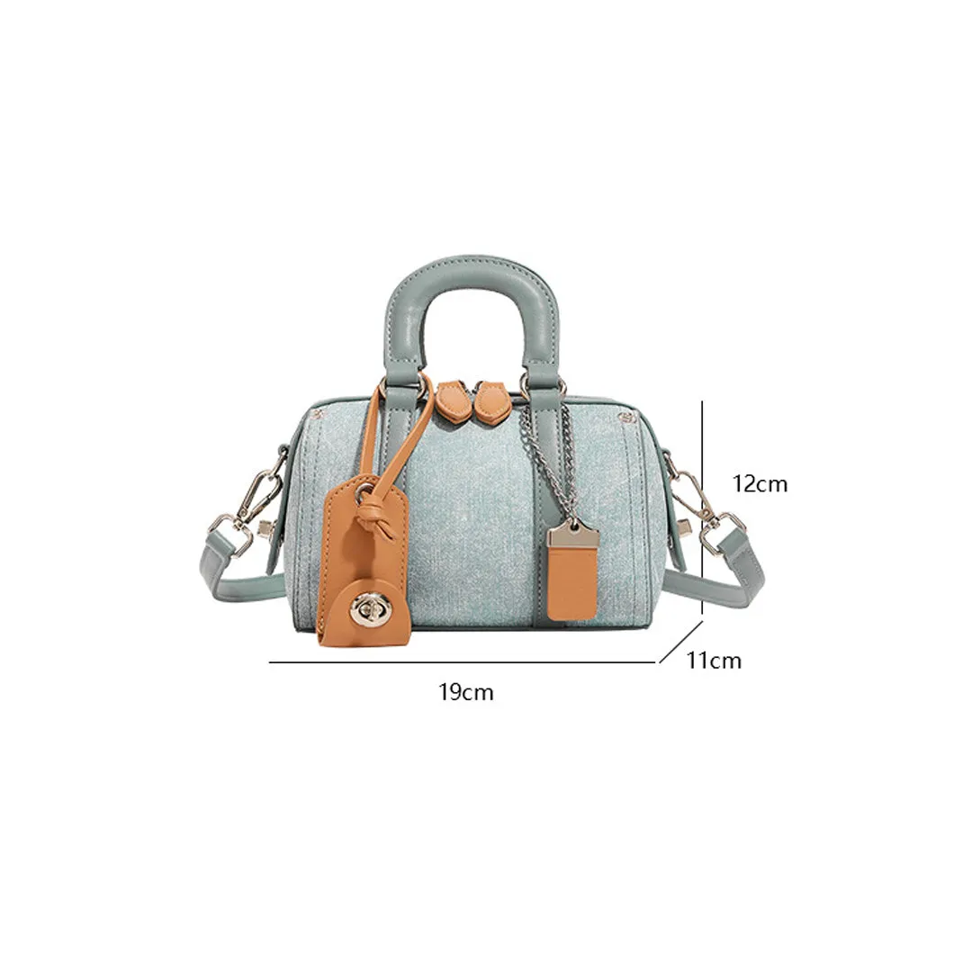Boston Denim Leather Crossbody Bag
