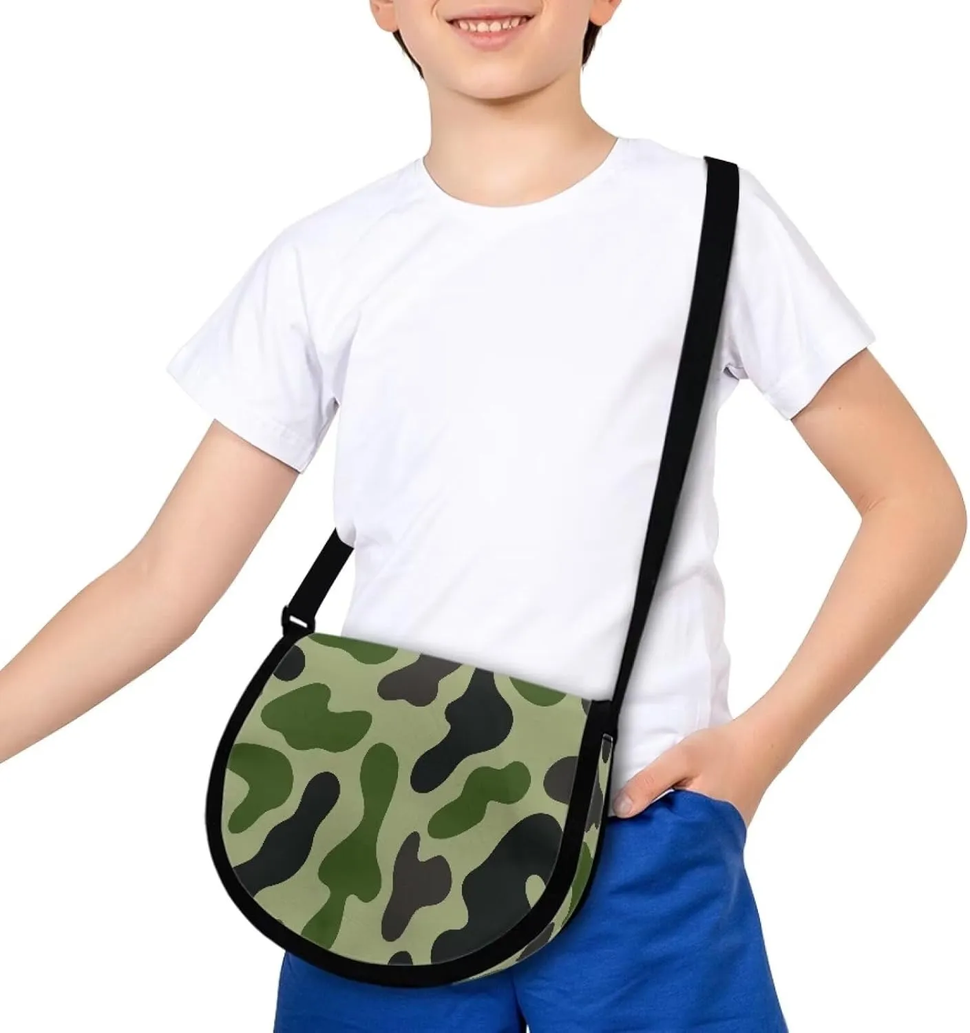 Boys Messenger Bag for Kids Age 6-12 Years Casual Lightweight Fashion Camouflage Crossbody Bags