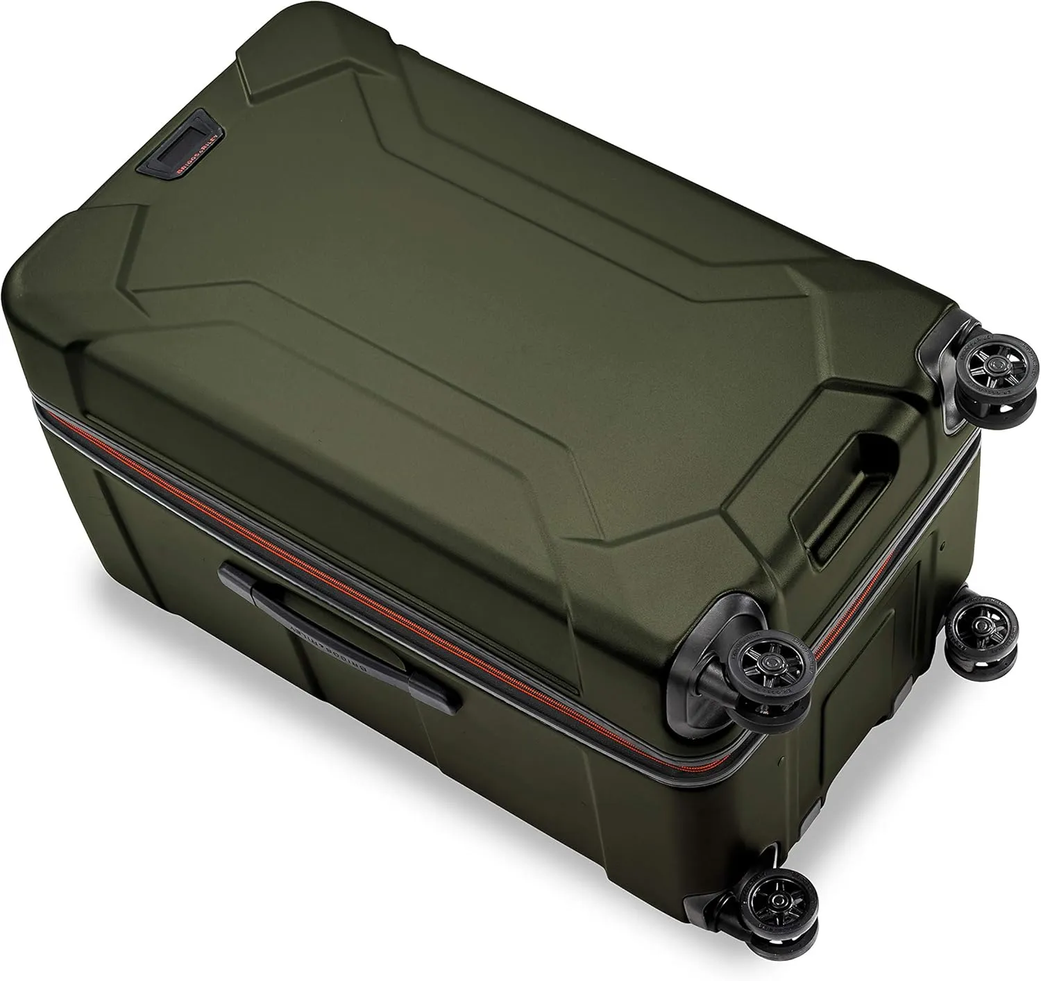 Briggs & Riley 28" Medium Trunk Spinner - Checked Luggage for Travel, Suitcases with Wheels, Hardside Rolling Bag for Men & Women, Self-Repairing Zipper - Torq Collection, Hunter Green