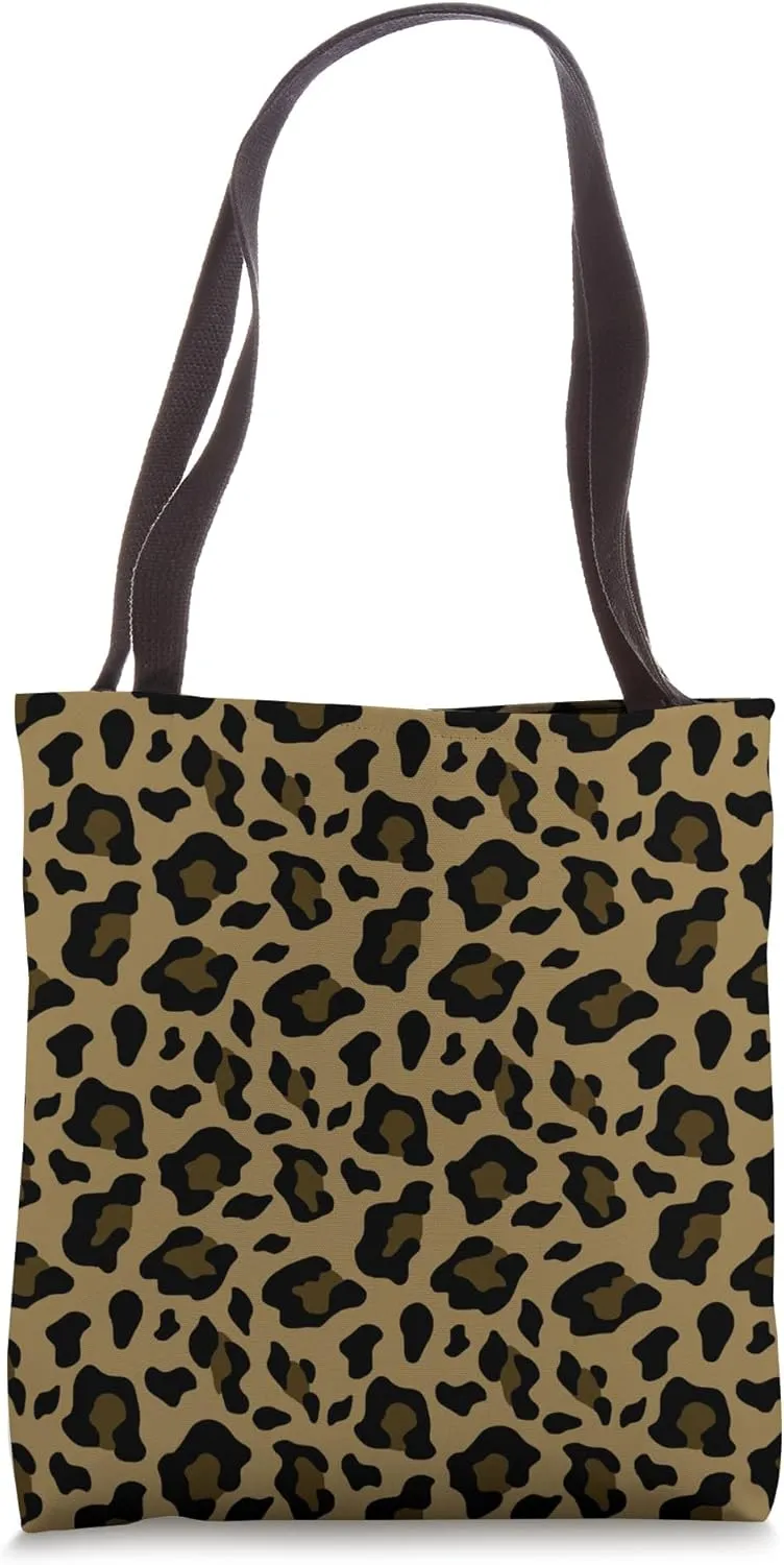 brown leopard pattern animal print ocelot cheetah trendy Tote Bag