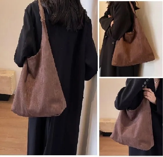 Brown Suede Bag for Women 2024 - New Tote and Shoulder Bag