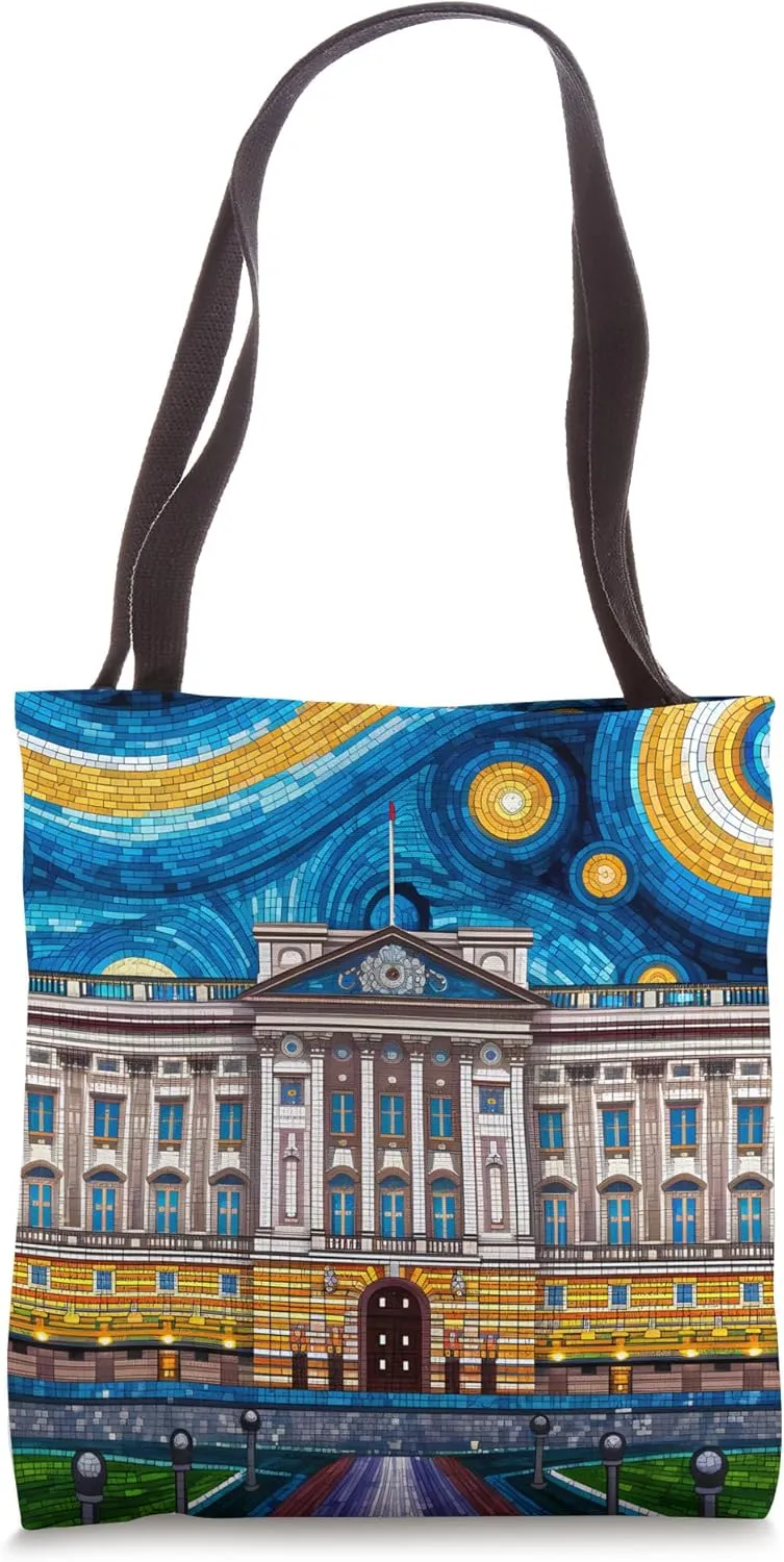 Buckingham Palace Mosaic London Art Print Tote Bag