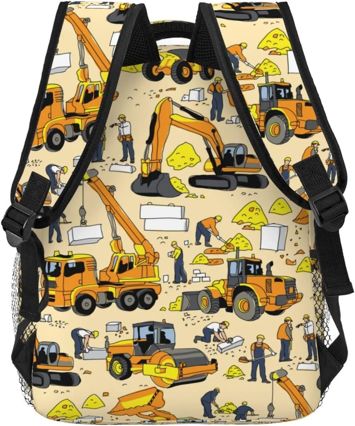 Building People And Construction Equipment Backpacks 15 Inch Laptop Backpack Multipurpose Double Shoulder Bag For Men Women Gifts