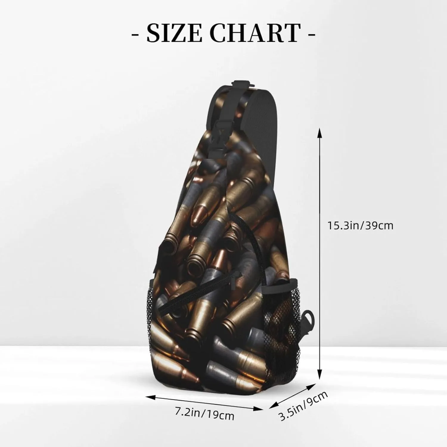 Bullet Sling Bag Backpack For Men Cross Chest Bag Crossbody Shoulder Bag Travel Hiking Daypack