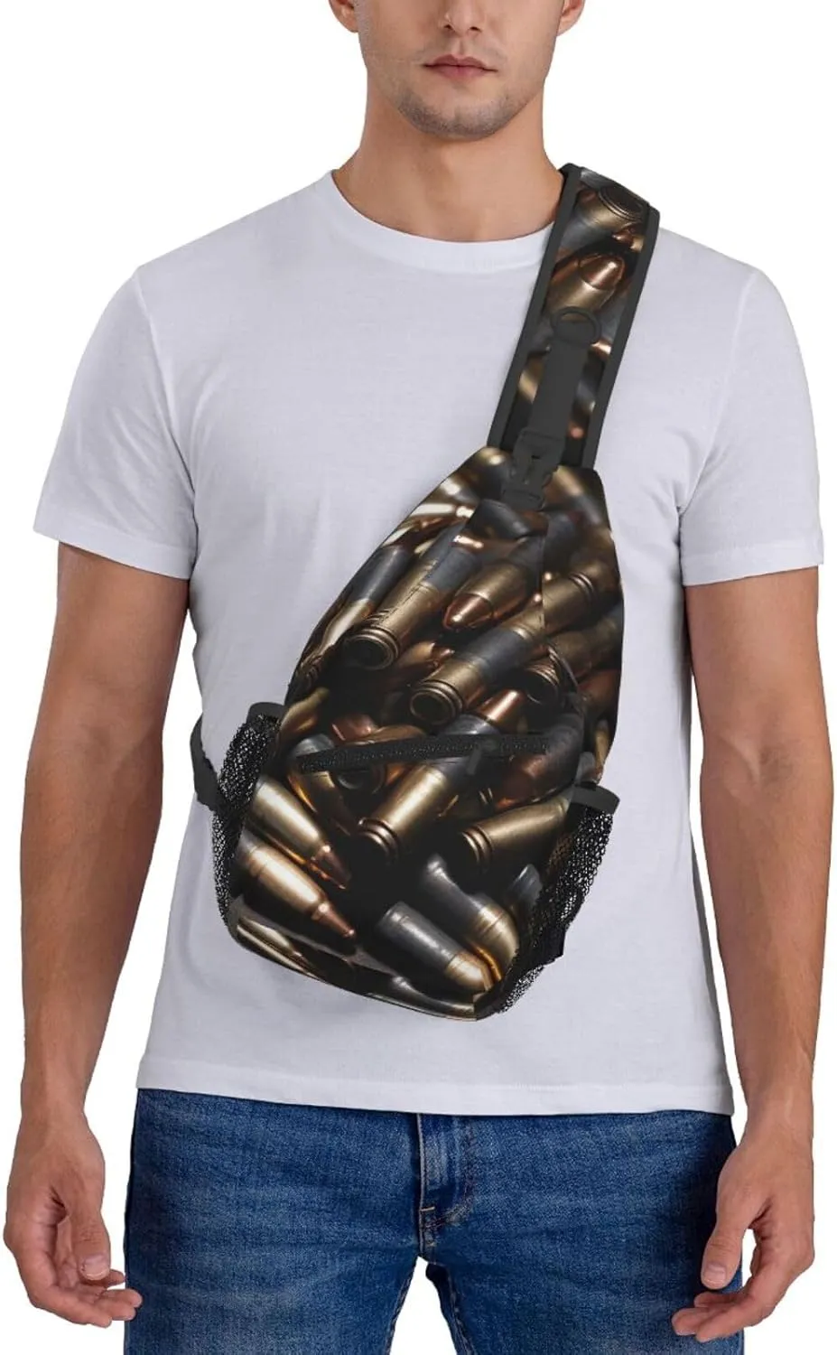 Bullet Sling Bag Backpack For Men Cross Chest Bag Crossbody Shoulder Bag Travel Hiking Daypack
