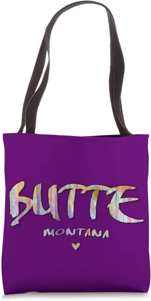 Butte Montana - Butte MT Watercolor Logo Tote Bag