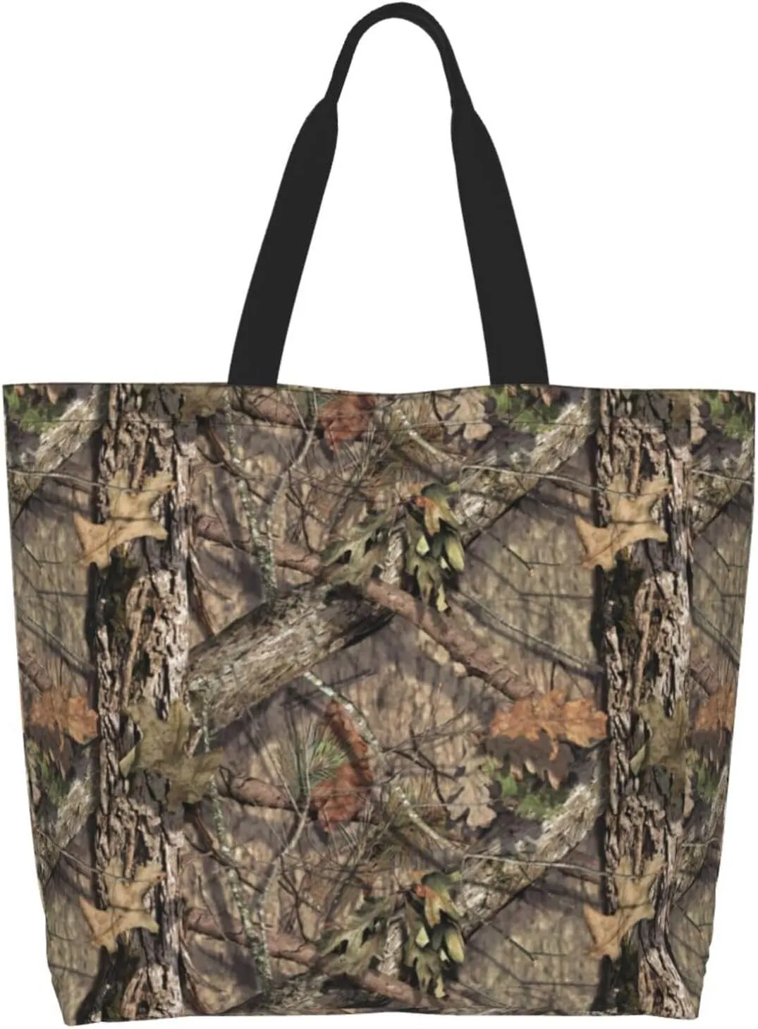 Camouflage Camo Large Tote Bag Casual Shoulder Bags Reusable Grocery Handbag For Women Travel Shopping Gym