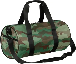 Camouflage Forest Camo Gym Bag Small Gym Duffel Bags for Men Women Overnight Weekender Workout Bag Lightweight Sport Duffle Bag Carry On Gymbag
