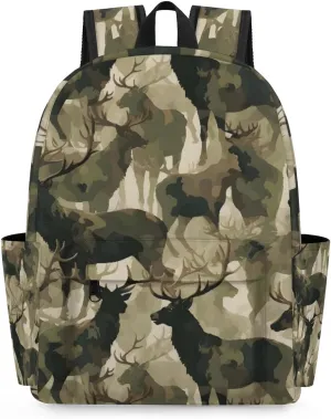 Camouflage Military Kids Backpack for Boys Girls Deer Animal Preschool Toddler Backpack Kindergarten Nursery Bookbag Travel Children Lightweight School Bag