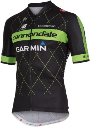 Cannondale Castelli Garmin Team 2.0 Short Sleeve Jersey - Closeout Small Black/Green