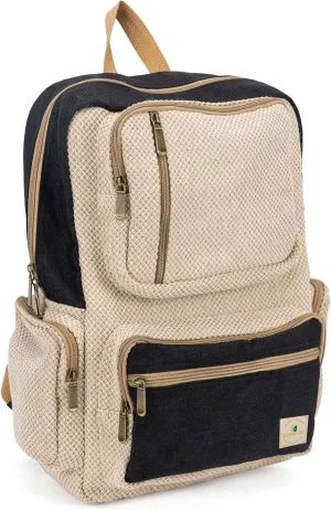 Canvas Backpack for Women Travel Backpack for Men Vintage Bookbag Style for Casual Daypack Backpacks (Black-D)