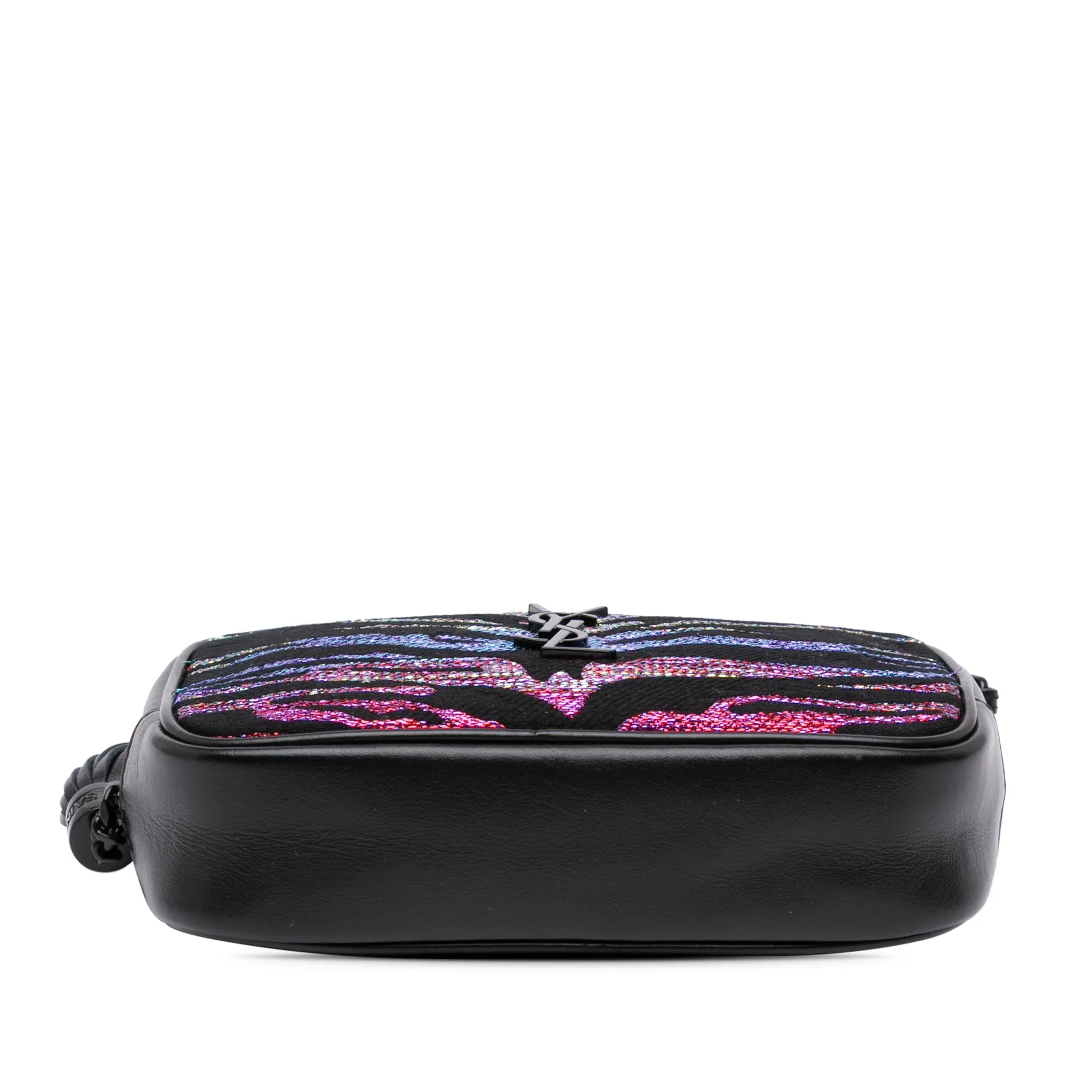 Canvas Metallic Tiger Print Monogram Lou Camera Bag