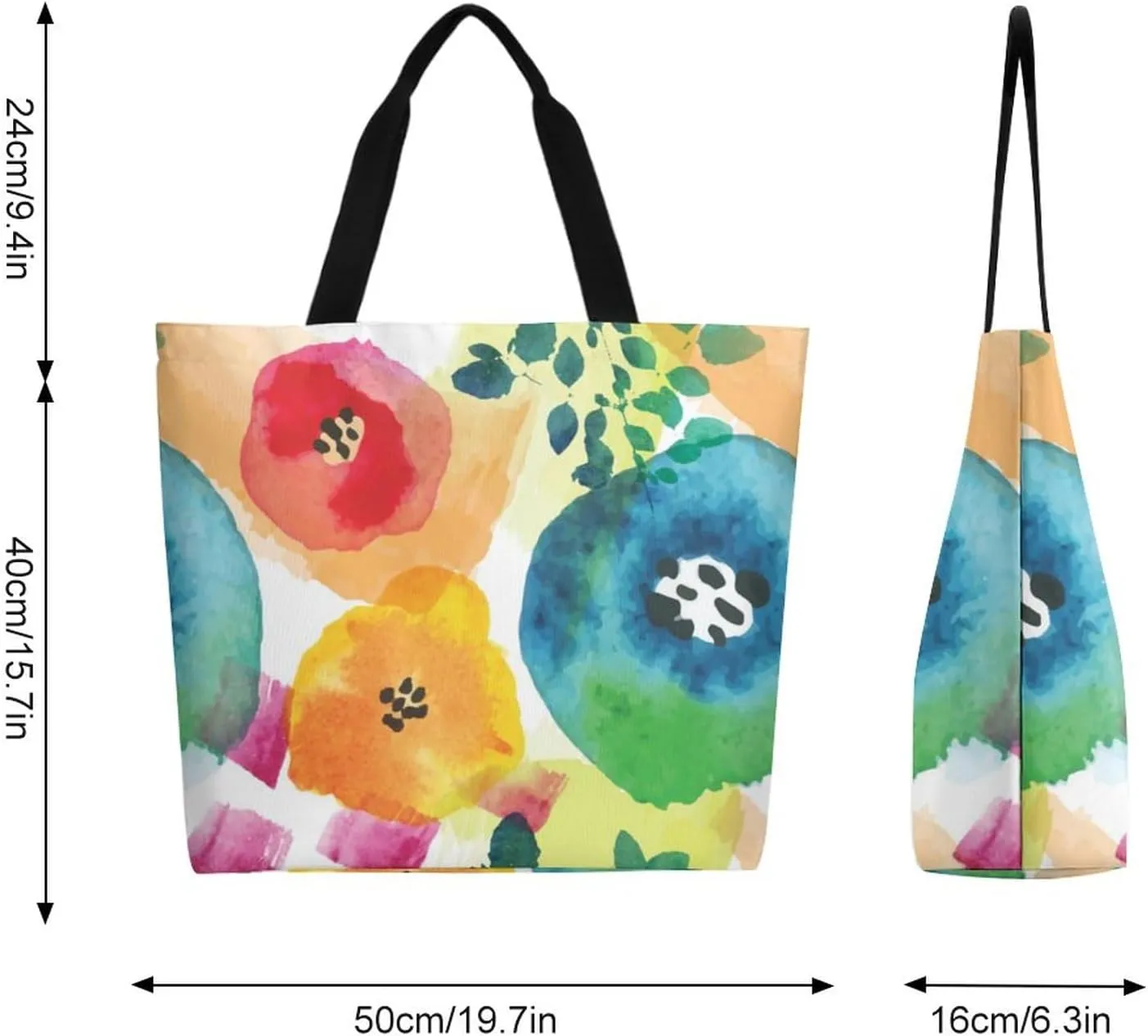 Canvas Tote Bag Large Women Casual Shoulder Bag Handbag Reusable Beach Shopping Grocery Bag For Outdoors