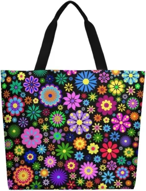 Canvas Tote Bag Large Women Casual Shoulder Bag Handbag Reusable Beach Shopping Grocery Bag For Outdoors