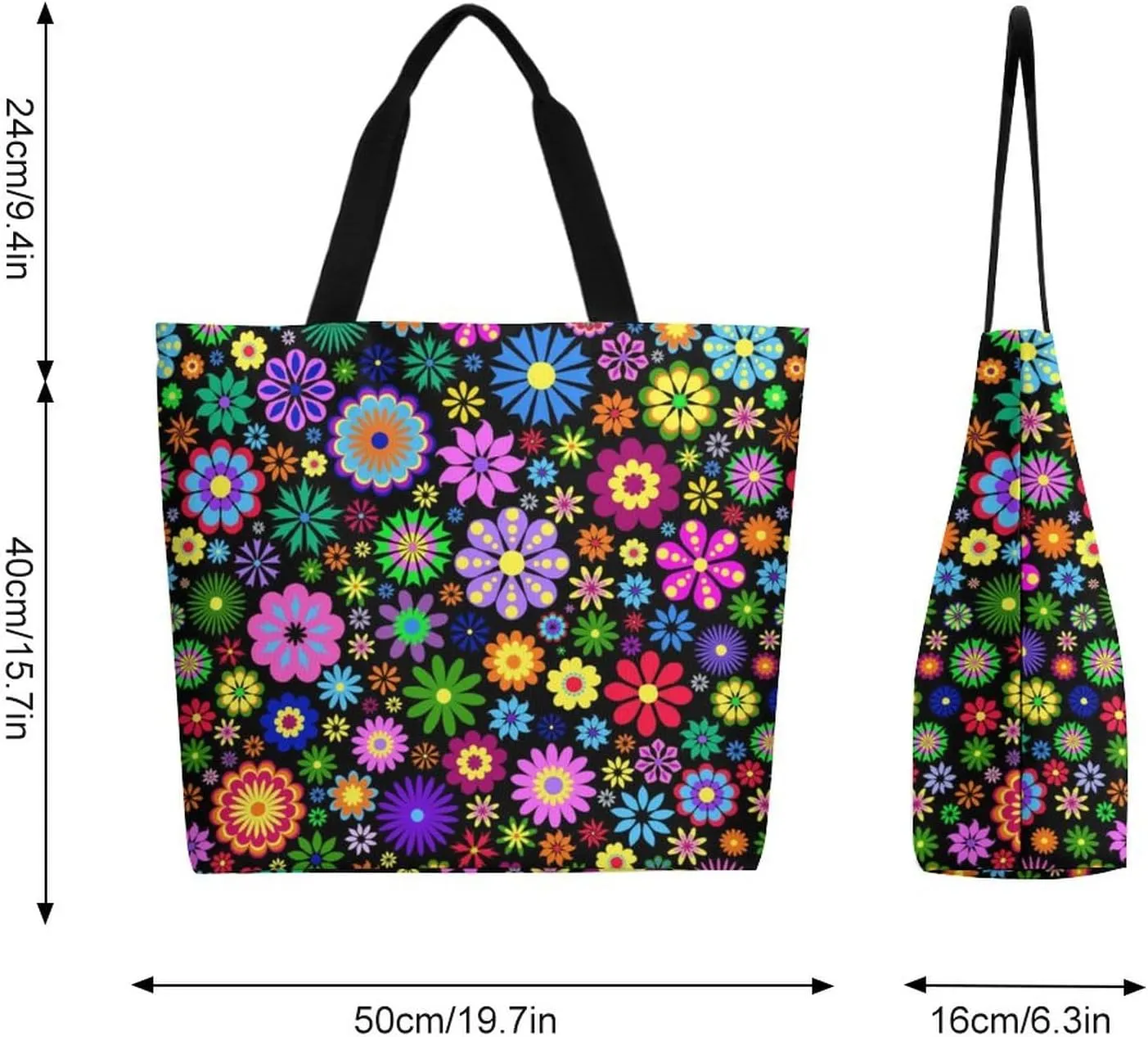 Canvas Tote Bag Large Women Casual Shoulder Bag Handbag Reusable Beach Shopping Grocery Bag For Outdoors