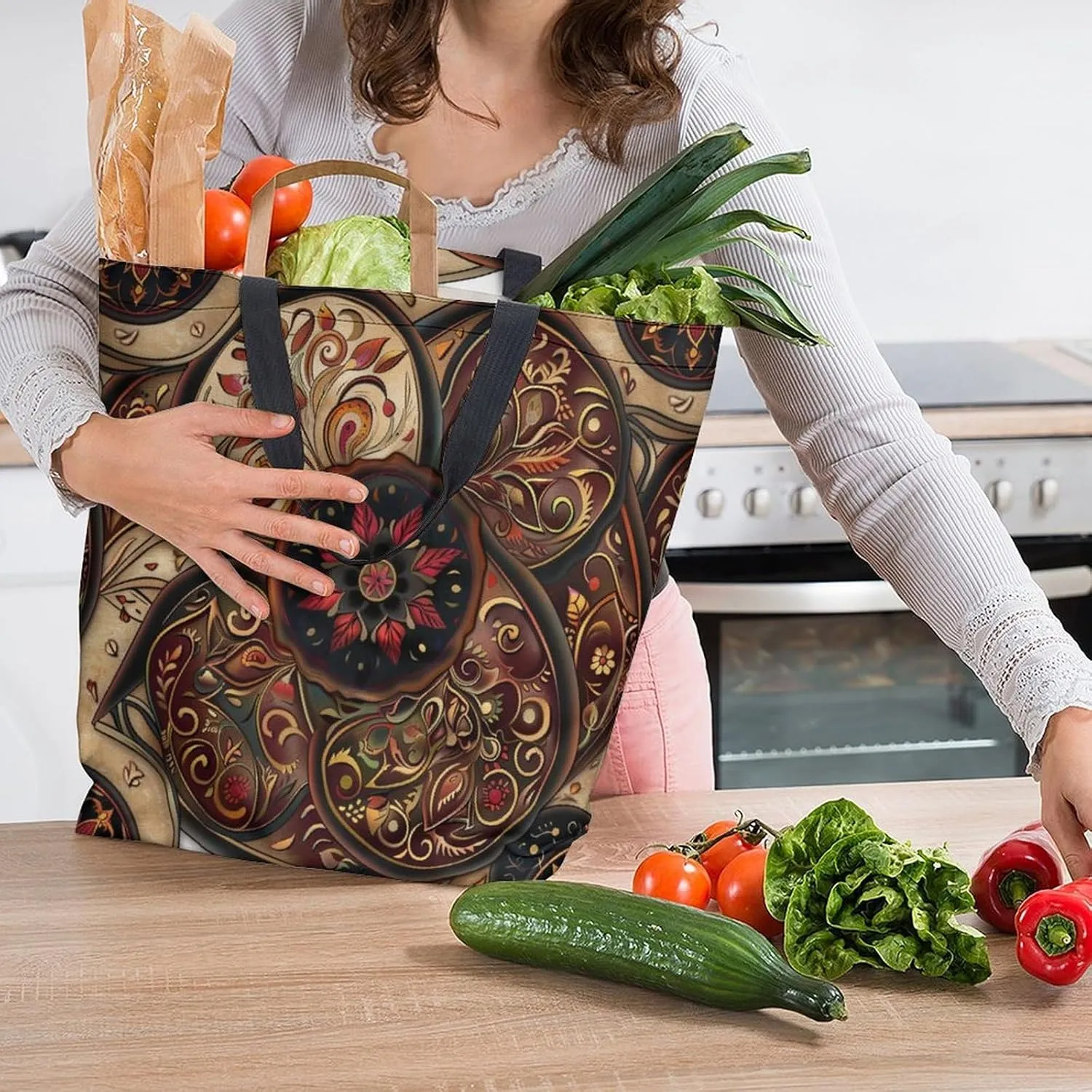 Canvas Tote Bag Large Women Casual Shoulder Bag Handbag Reusable Beach Shopping Grocery Bag For Outdoors