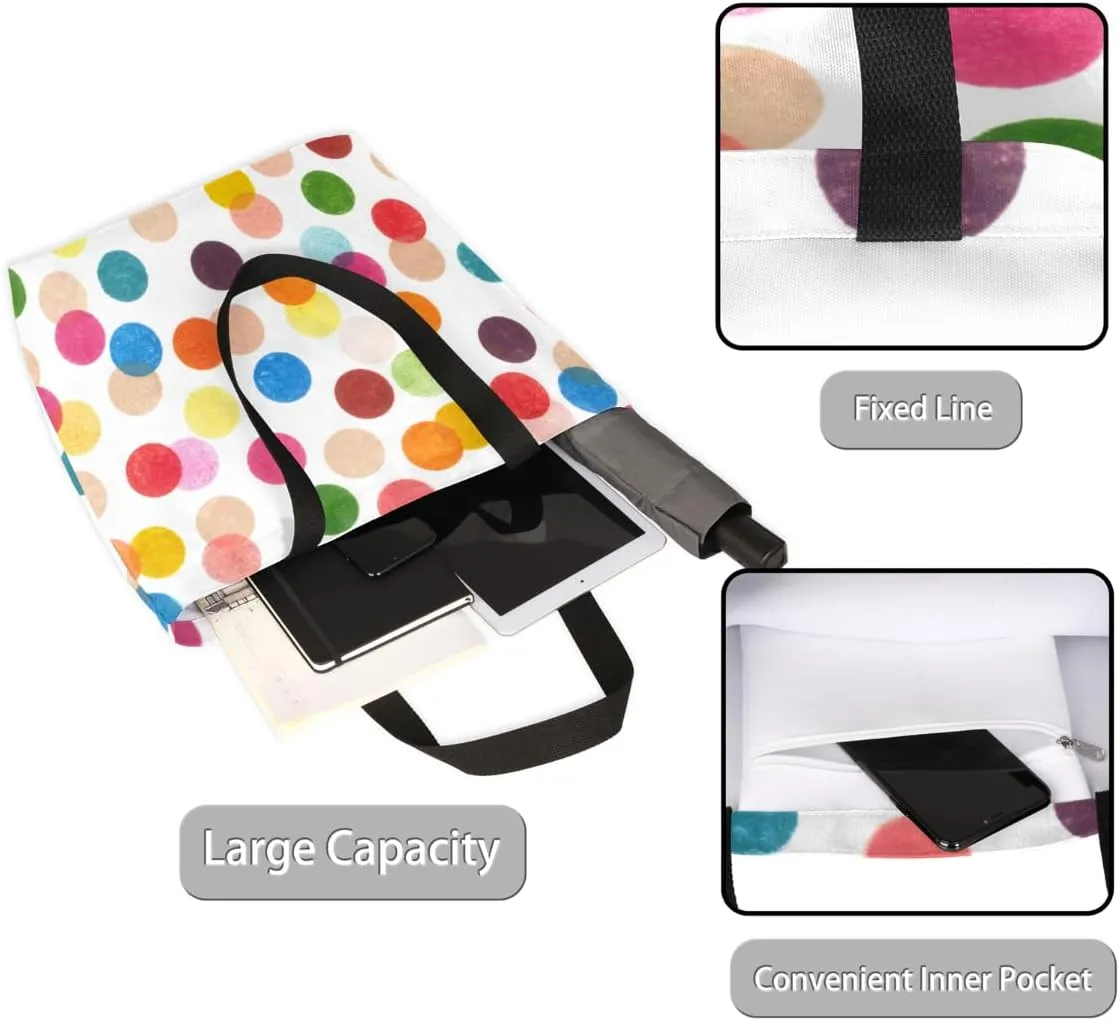 Canvas Tote Bag Large Women Casual Shoulder Bag Handbag Reusable Storage Shoulder Bag